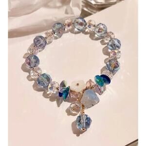 Blue Swarovski Beaded Bracelet
